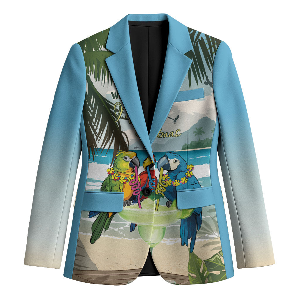 Wish You A Merry Martini Christmas Blazer Cocktail Parrot-dise LT7 Unisex Multicolor - Polynesian Pride