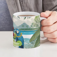 Wish You A Merry Martini Christmas Ceramic Mug Cocktail Parrot-dise