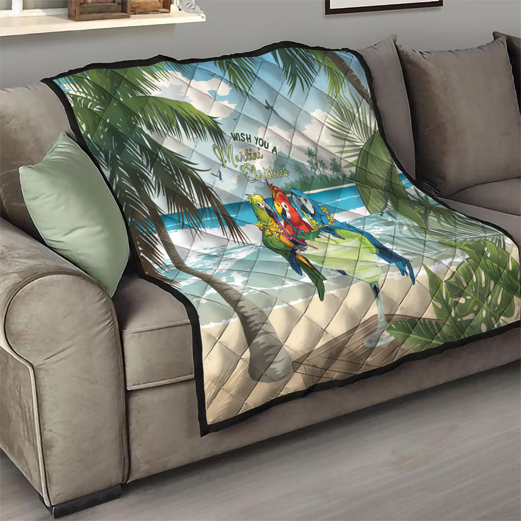 Wish You A Merry Martini Christmas Quilt Cocktail Parrot-dise LT7 - Polynesian Pride