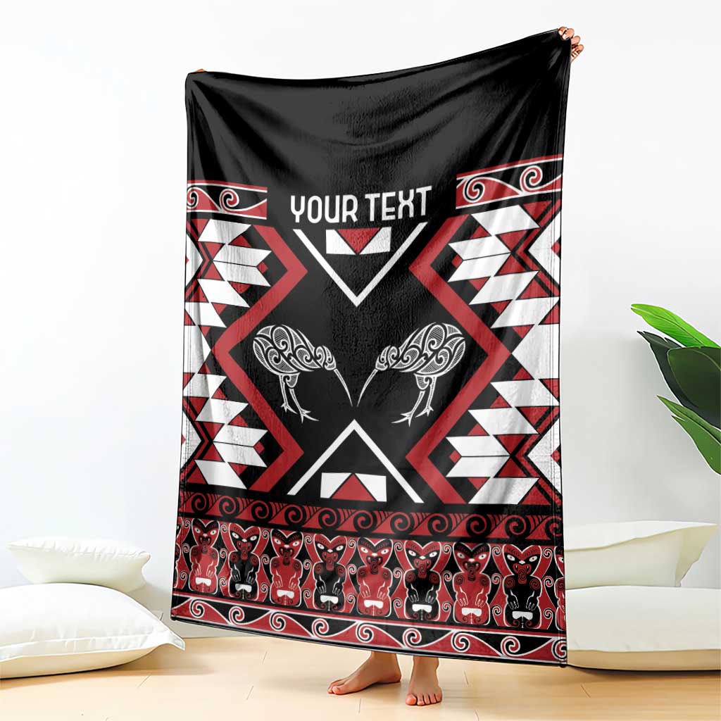 Personalised Taniko Motifs Aotearoa Blanket Waitangi Kowhaiwhai Kiwi LT7 - Polynesian Pride