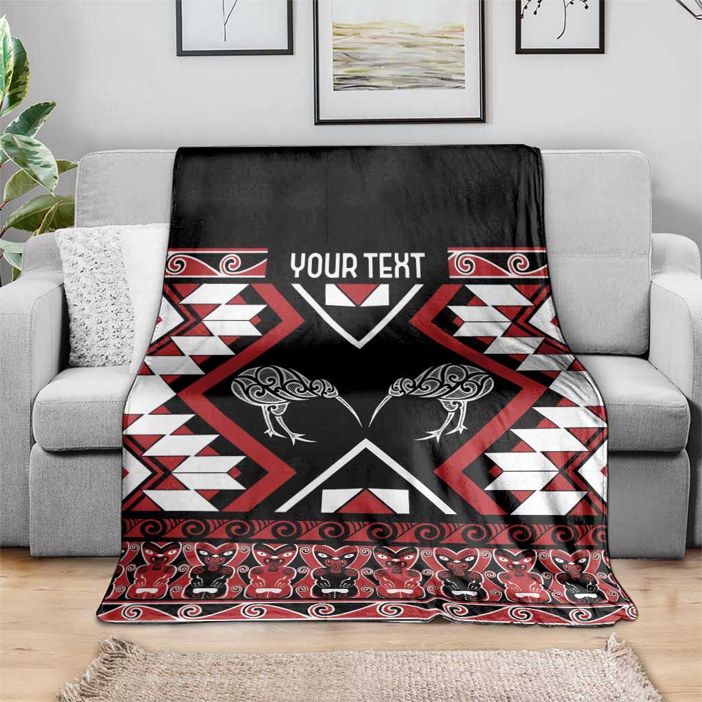 Personalised Taniko Motifs Aotearoa Blanket Waitangi Kowhaiwhai Kiwi LT7 - Polynesian Pride