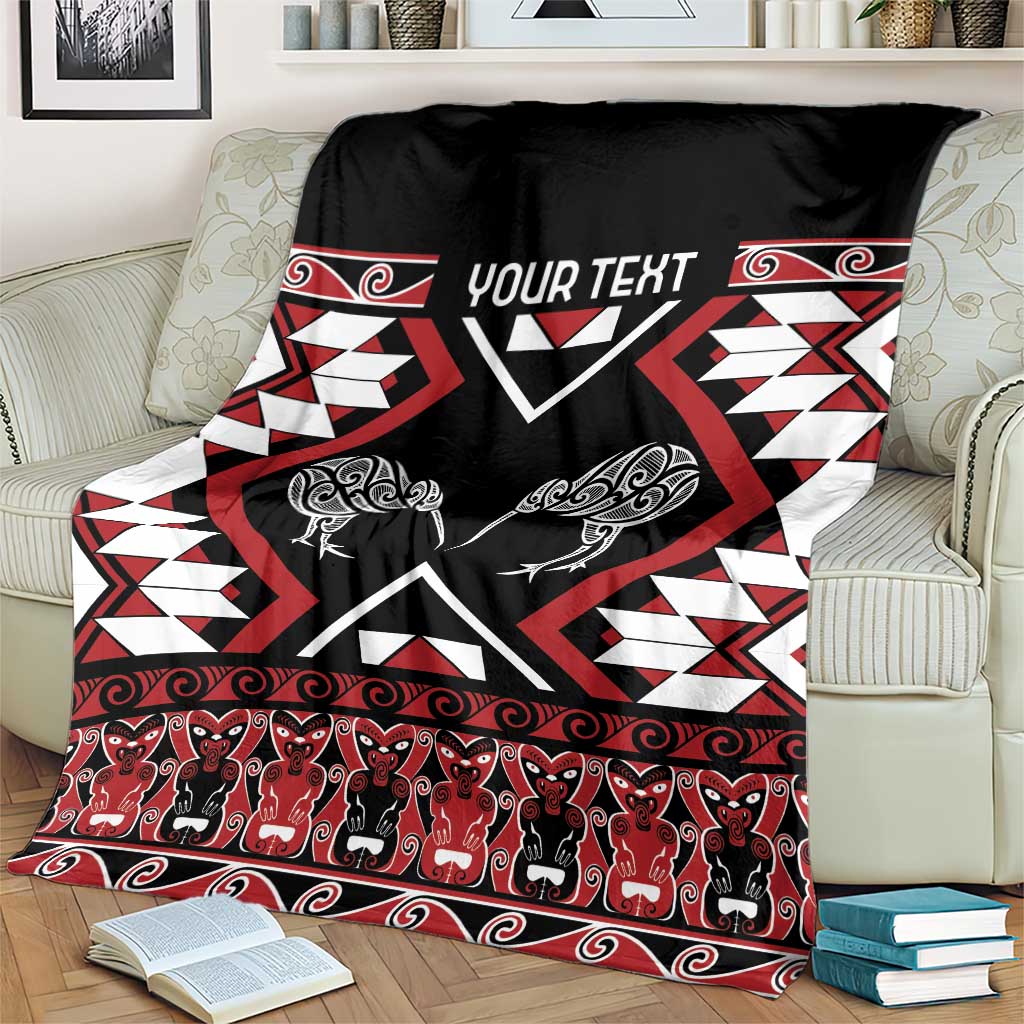 Personalised Taniko Motifs Aotearoa Blanket Waitangi Kowhaiwhai Kiwi LT7 - Polynesian Pride