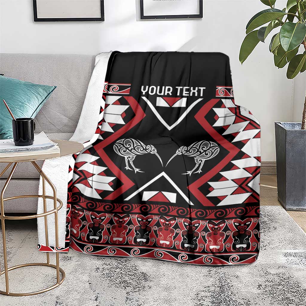Personalised Taniko Motifs Aotearoa Blanket Waitangi Kowhaiwhai Kiwi LT7 - Polynesian Pride