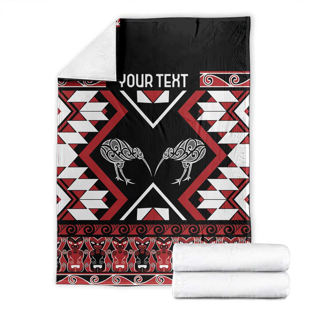 Personalised Taniko Motifs Aotearoa Blanket Waitangi Kowhaiwhai Kiwi LT7 - Polynesian Pride