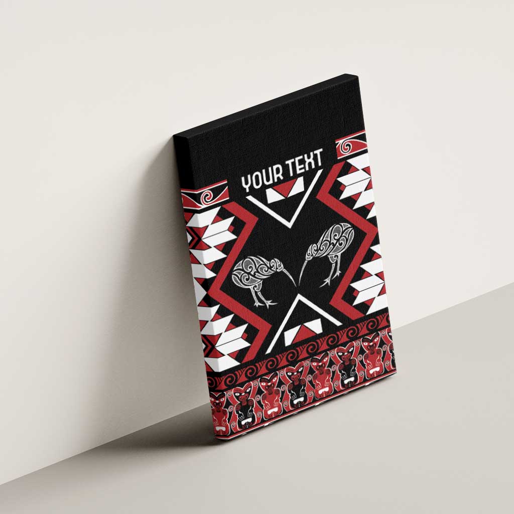 Personalised Taniko Motifs Aotearoa Canvas Wall Art Waitangi Kowhaiwhai Kiwi LT7 - Polynesian Pride
