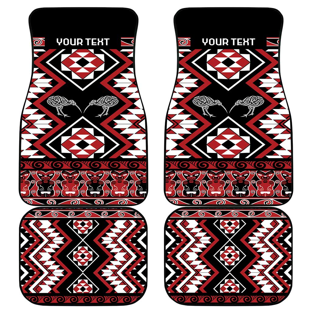 Personalised Taniko Motifs Aotearoa Car Mats Waitangi Kowhaiwhai Kiwi LT7 - Polynesian Pride