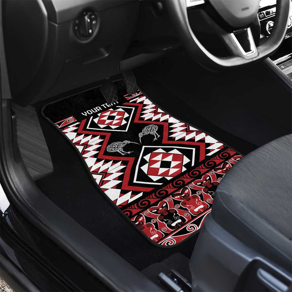 Personalised Taniko Motifs Aotearoa Car Mats Waitangi Kowhaiwhai Kiwi LT7 - Polynesian Pride