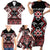 Personalised Taniko Motifs Aotearoa Family Matching Short Sleeve Bodycon Dress and Hawaiian Shirt Waitangi Kowhaiwhai Kiwi