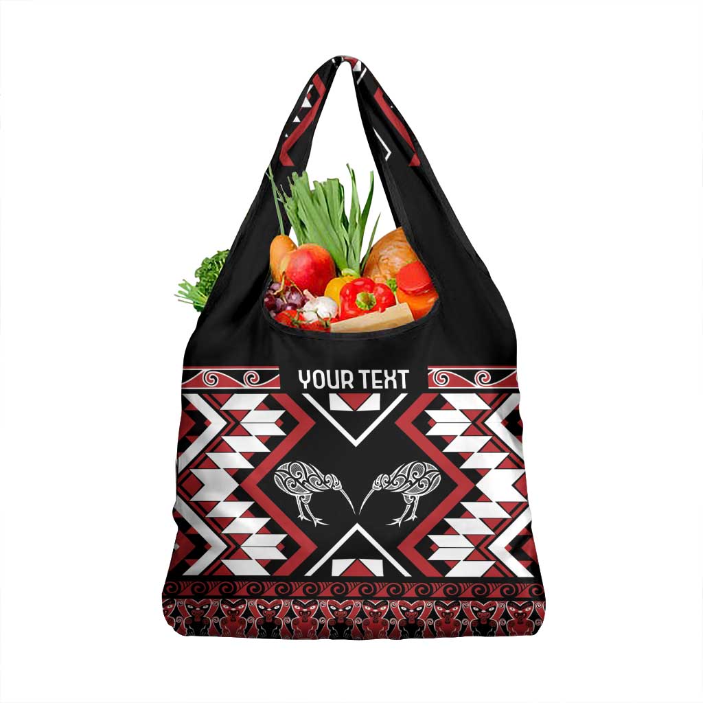 Personalised Taniko Motifs Aotearoa Grocery Bag Waitangi Kowhaiwhai Kiwi