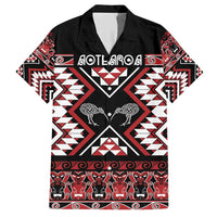 Personalised Taniko Motifs Aotearoa Hawaiian Shirt Waitangi Kowhaiwhai Kiwi LT7 Red - Polynesian Pride