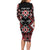 Personalised Taniko Motifs Aotearoa Long Sleeve Bodycon Dress Waitangi Kowhaiwhai Kiwi