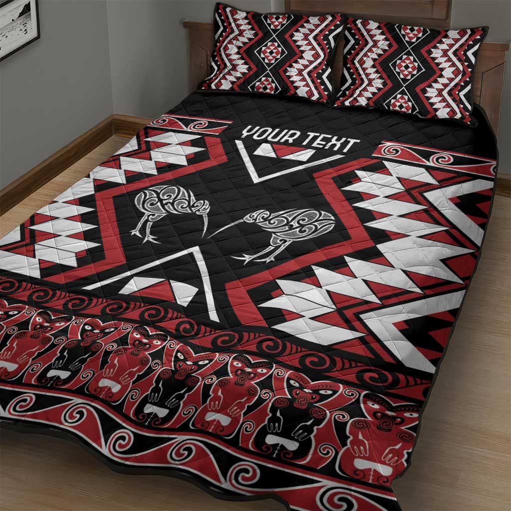 Personalised Taniko Motifs Aotearoa Quilt Bed Set Waitangi Kowhaiwhai Kiwi LT7 - Polynesian Pride