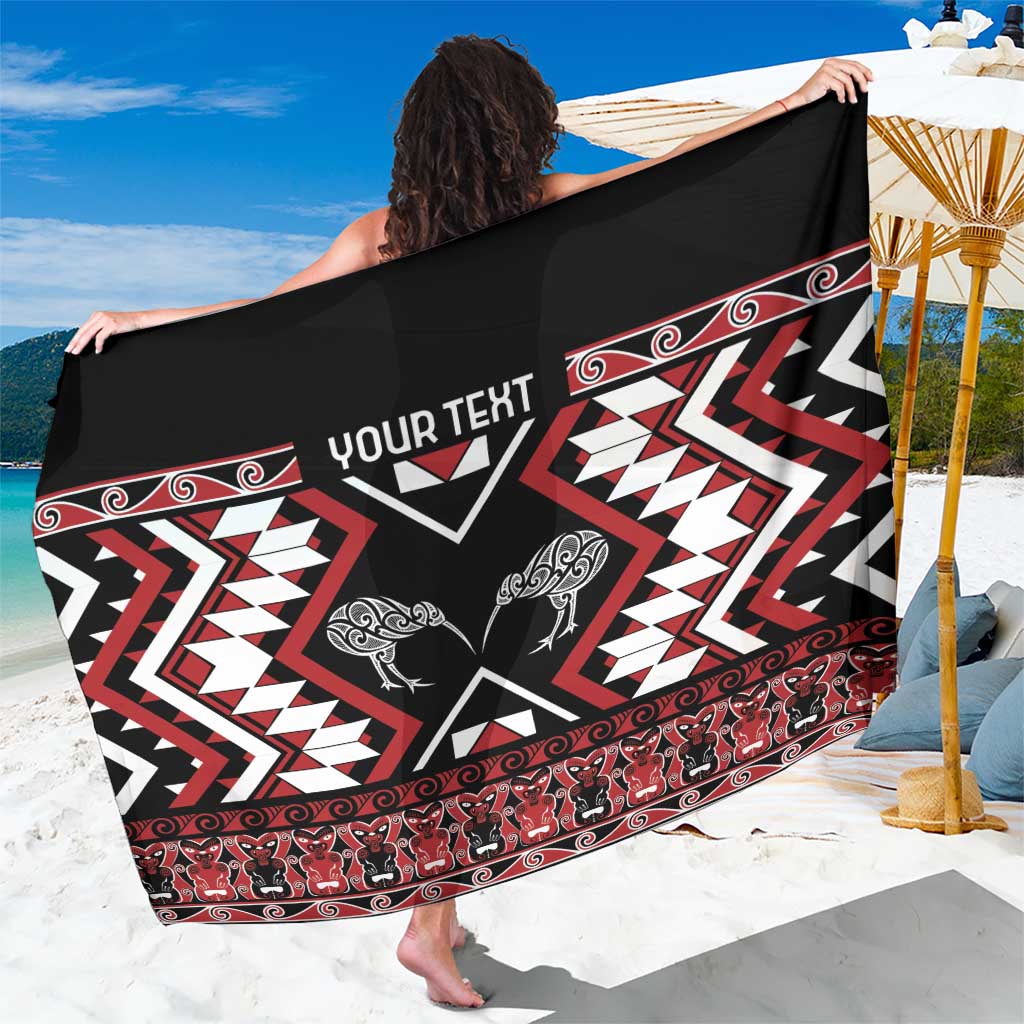 Personalised Taniko Motifs Aotearoa Sarong Waitangi Kowhaiwhai Kiwi