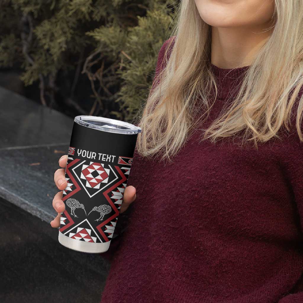 Personalised Taniko Motifs Aotearoa Tumbler Cup Waitangi Kowhaiwhai Kiwi LT7 - Polynesian Pride