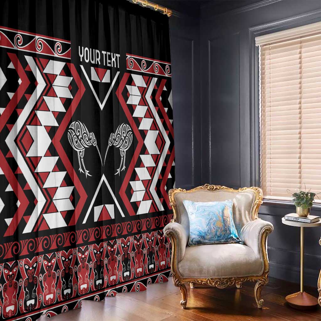 Personalised Taniko Motifs Aotearoa Window Curtain Waitangi Kowhaiwhai Kiwi LT7 - Polynesian Pride