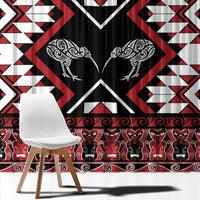 Personalised Taniko Motifs Aotearoa Window Curtain Waitangi Kowhaiwhai Kiwi LT7 - Polynesian Pride