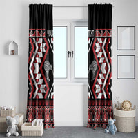 Personalised Taniko Motifs Aotearoa Window Curtain Waitangi Kowhaiwhai Kiwi LT7 - Polynesian Pride