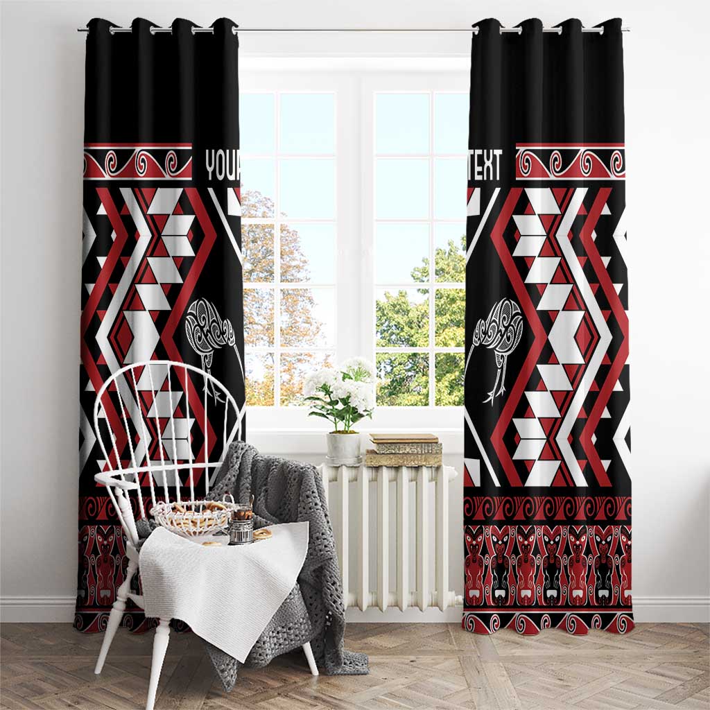 Personalised Taniko Motifs Aotearoa Window Curtain Waitangi Kowhaiwhai Kiwi LT7 - Polynesian Pride