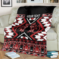 Personalised Aotearoa Waitangi Blanket Taniko Motifs - Mania Gecko LT7 - Polynesian Pride