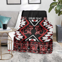 Personalised Aotearoa Waitangi Blanket Taniko Motifs - Mania Gecko LT7 - Polynesian Pride