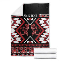 Personalised Aotearoa Waitangi Blanket Taniko Motifs - Mania Gecko LT7 - Polynesian Pride