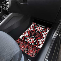 Personalised Aotearoa Waitangi Car Mats Taniko Motifs - Mania Gecko LT7 - Polynesian Pride