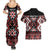 Personalised Aotearoa Waitangi Couples Matching Summer Maxi Dress and Hawaiian Shirt Taniko Motifs - Mania Gecko