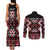 Personalised Aotearoa Waitangi Couples Matching Tank Maxi Dress and Long Sleeve Button Shirt Taniko Motifs - Mania Gecko