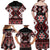 Personalised Aotearoa Waitangi Family Matching Off Shoulder Maxi Dress and Hawaiian Shirt Taniko Motifs - Mania Gecko