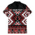 Personalised Aotearoa Waitangi Family Matching Short Sleeve Bodycon Dress and Hawaiian Shirt Taniko Motifs - Mania Gecko