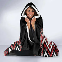 Personalised Aotearoa Waitangi Hooded Blanket Taniko Motifs - Mania Gecko LT7 - Polynesian Pride