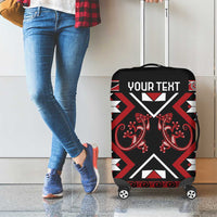 Personalised Aotearoa Waitangi Luggage Cover Taniko Motifs - Mania Gecko