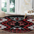 Personalised Aotearoa Waitangi Round Carpet Taniko Motifs - Mania Gecko