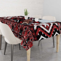 Personalised Aotearoa Waitangi Tablecloth Taniko Motifs - Mania Gecko LT7 - Polynesian Pride