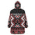 Personalised Aotearoa Waitangi Wearable Blanket Hoodie Taniko Motifs - Mania Gecko