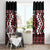 Personalised Aotearoa Waitangi Window Curtain Taniko Motifs - Mania Gecko