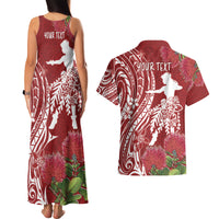 Personalised Hawaii Wahine Couples Matching Tank Maxi Dress and Hawaiian Shirt Women's Day Ohia Lehua LT7 - Polynesian Pride