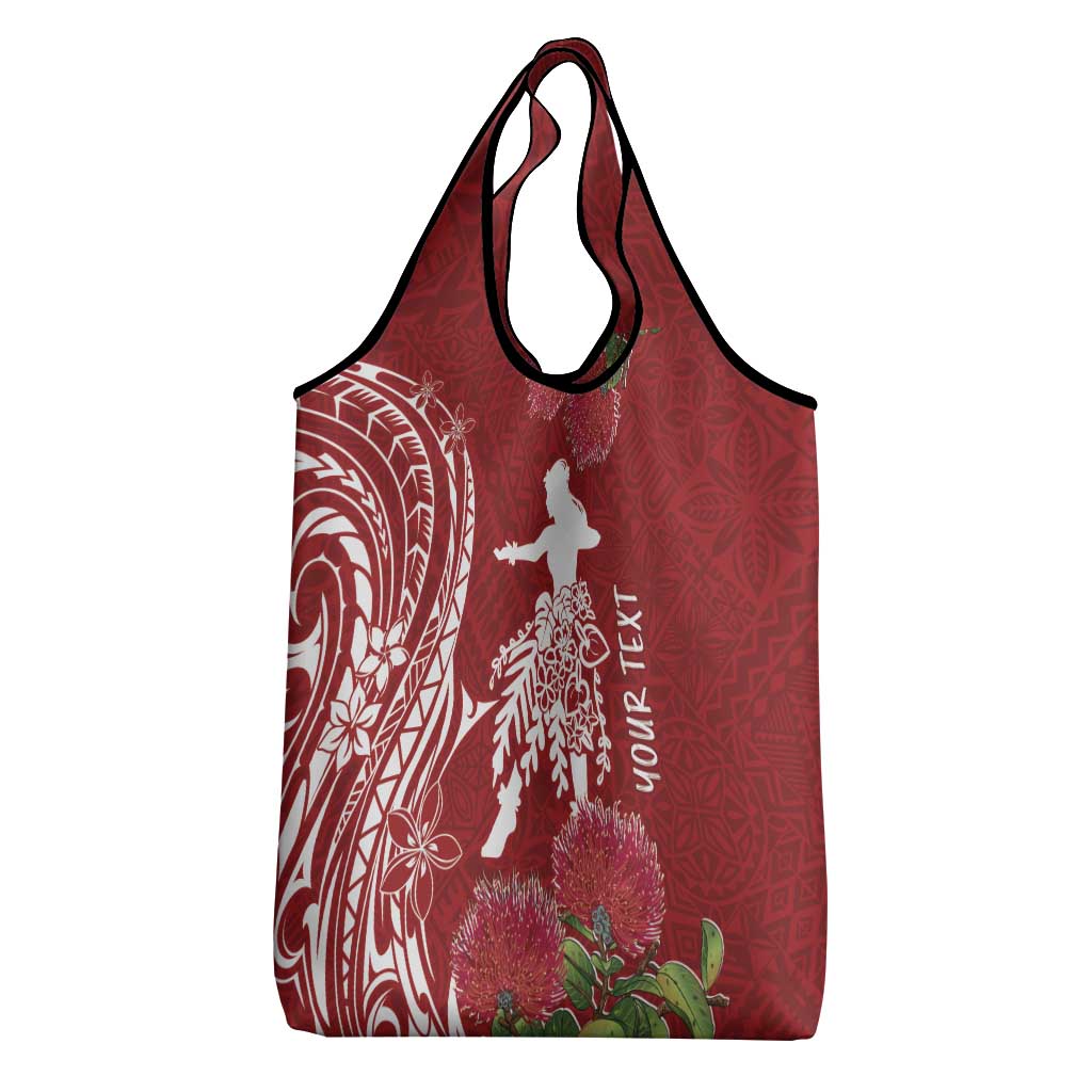 Personalised Hawaii Wahine Grocery Bag Women's Day Ohia Lehua LT7 - Polynesian Pride