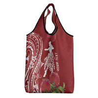 Personalised Hawaii Wahine Grocery Bag Women's Day Ohia Lehua LT7 - Polynesian Pride