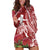 Personalised Hawaii Wahine Hoodie Dress Women's Day Ohia Lehua LT7 Red - Polynesian Pride