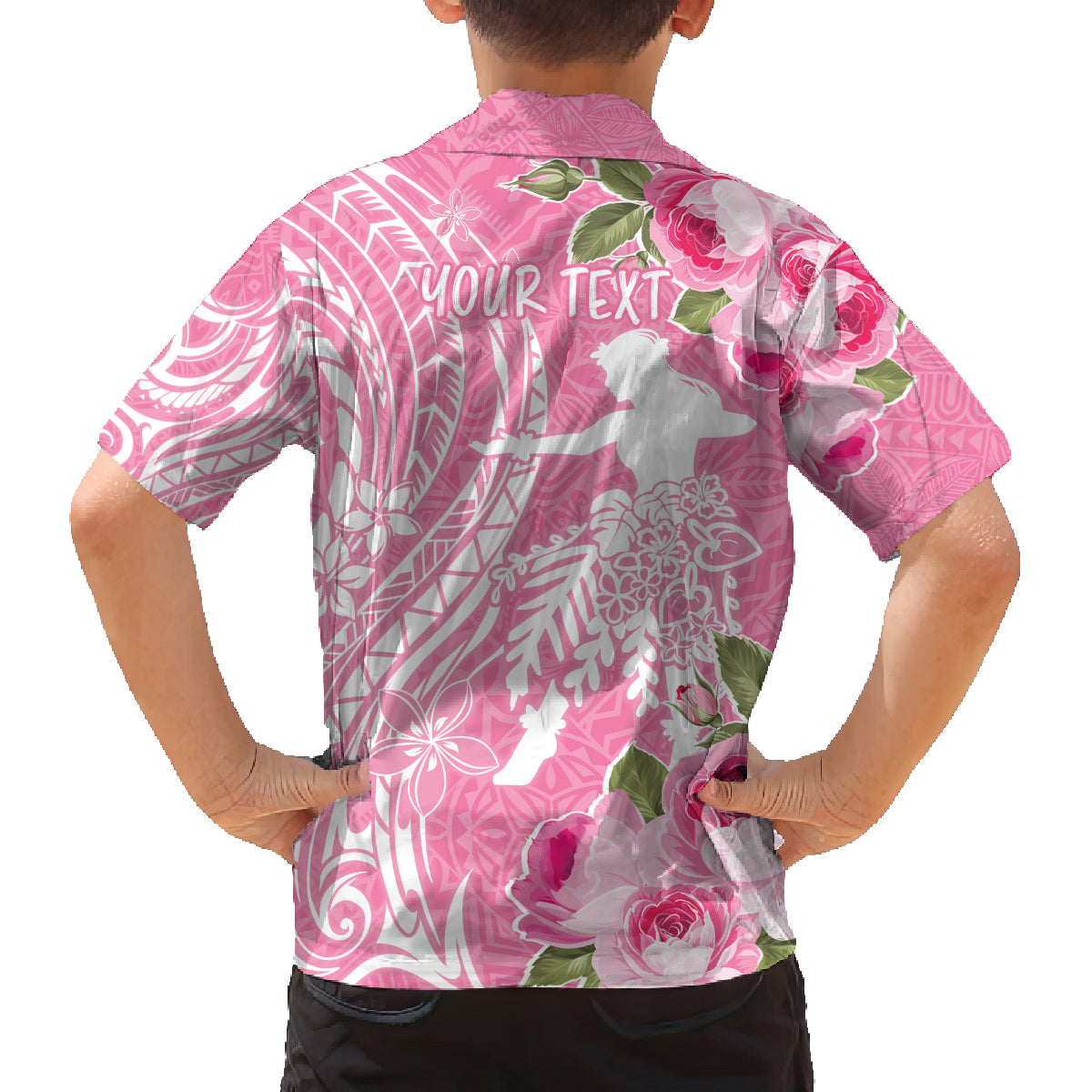 Personalised Hawaii Wahine Family Matching Tank Maxi Dress and Hawaiian Shirt Women's Day Maui Lokelani Roses LT7 - Polynesian Pride