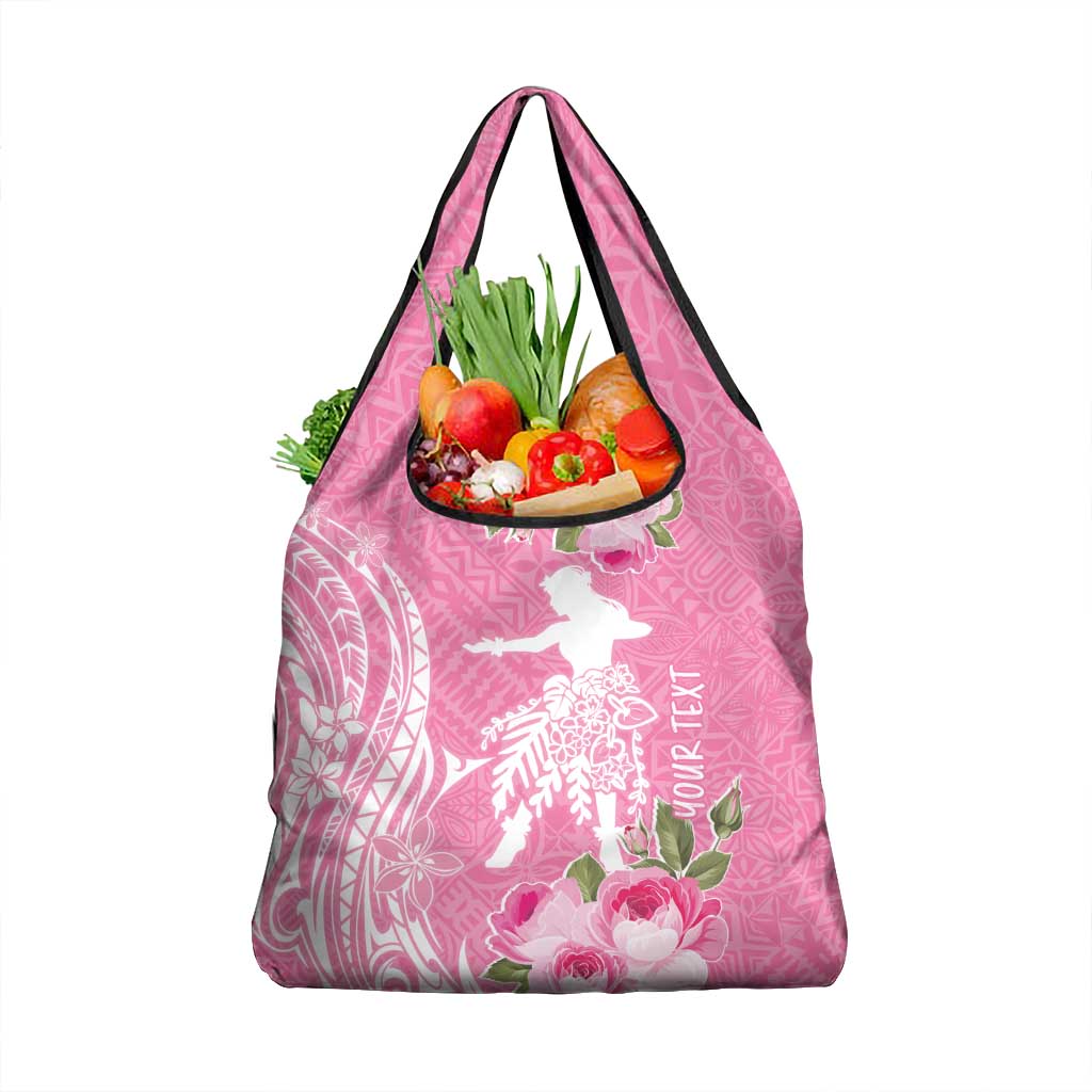 Personalised Hawaii Wahine Grocery Bag Women's Day Maui Lokelani Roses LT7 1-pack One Size Pink - Polynesian Pride