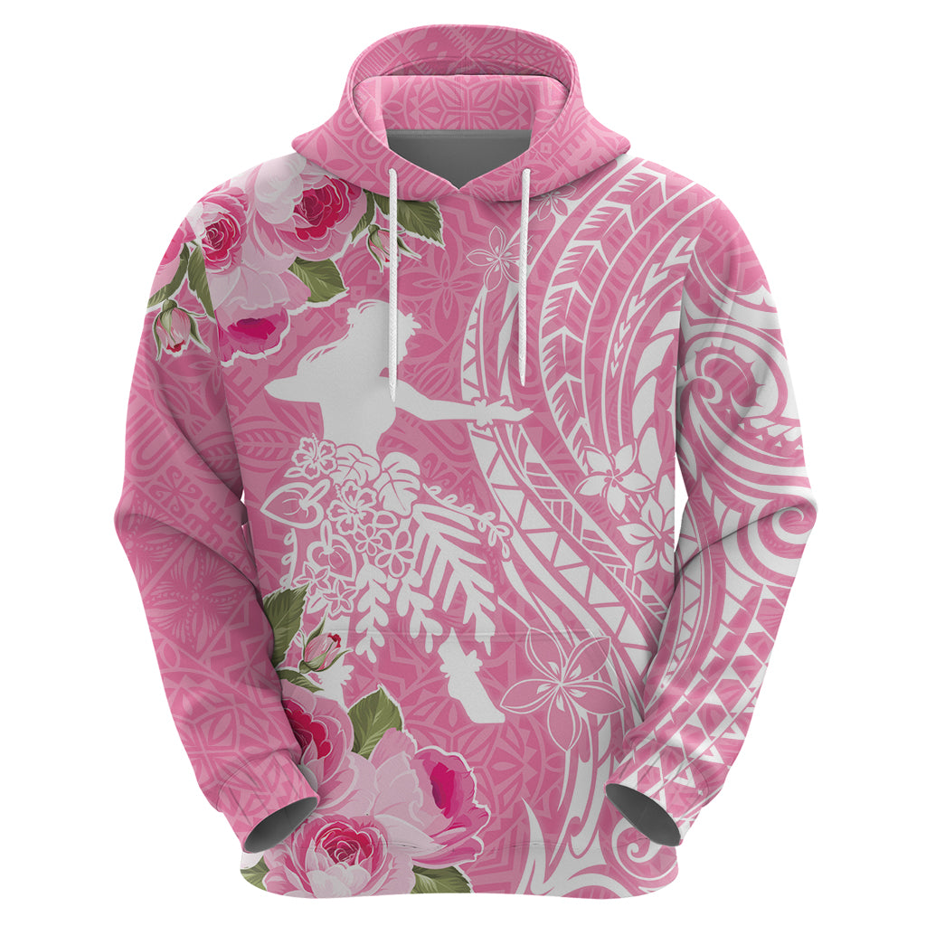 Personalised Hawaii Wahine Zip Hoodie Women's Day Maui Lokelani Roses LT7 - Polynesian Pride