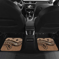 Tonga Ngatu Car Mats Vintage Brown Manulua Motifs LT7 Set 2pcs - Back Brown - Polynesian Pride