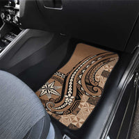 Tonga Ngatu Car Mats Vintage Brown Manulua Motifs LT7 - Polynesian Pride