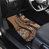 Tonga Ngatu Car Mats Vintage Brown Manulua Motifs LT7 - Polynesian Pride