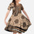 Personalized Tonga Ngatu Family Matching Summer Maxi Dress and Hawaiian Shirt Vintage Brown Manulua Motifs