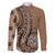 Personalized Tonga Ngatu Family Matching Summer Maxi Dress and Hawaiian Shirt Vintage Brown Manulua Motifs