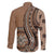 Personalized Tonga Ngatu Family Matching Summer Maxi Dress and Hawaiian Shirt Vintage Brown Manulua Motifs