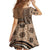 Personalized Tonga Ngatu Family Matching Tank Maxi Dress and Hawaiian Shirt Vintage Brown Manulua Motifs